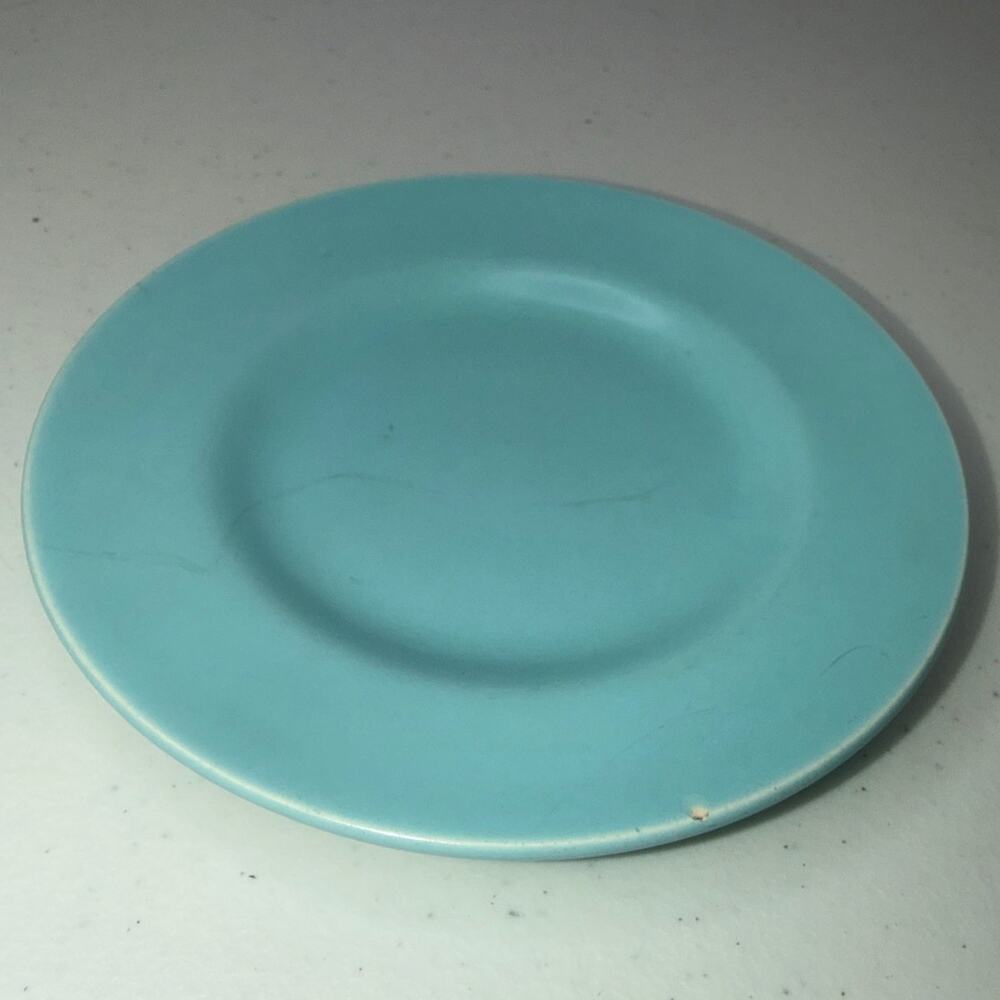 Vintage Poppy Trail by Metlox Bread Plate 6 1/4” Blue Ceramic Mid-Century Modern